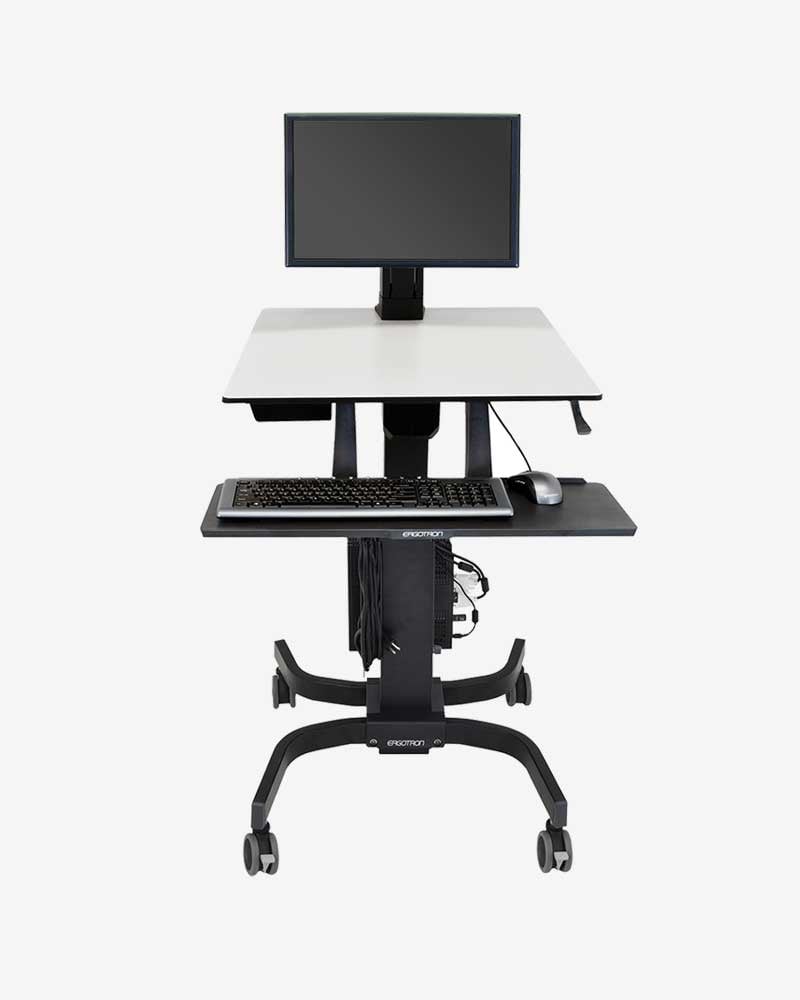 Portable Home Office Desks ALOVEMO Solid-Top Height Adjustable Wooden Mobile Laptop Desk Red 