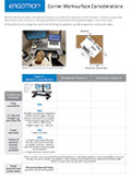 Brochure éléments à prendre en compte pour une surface de travail située dans un coin