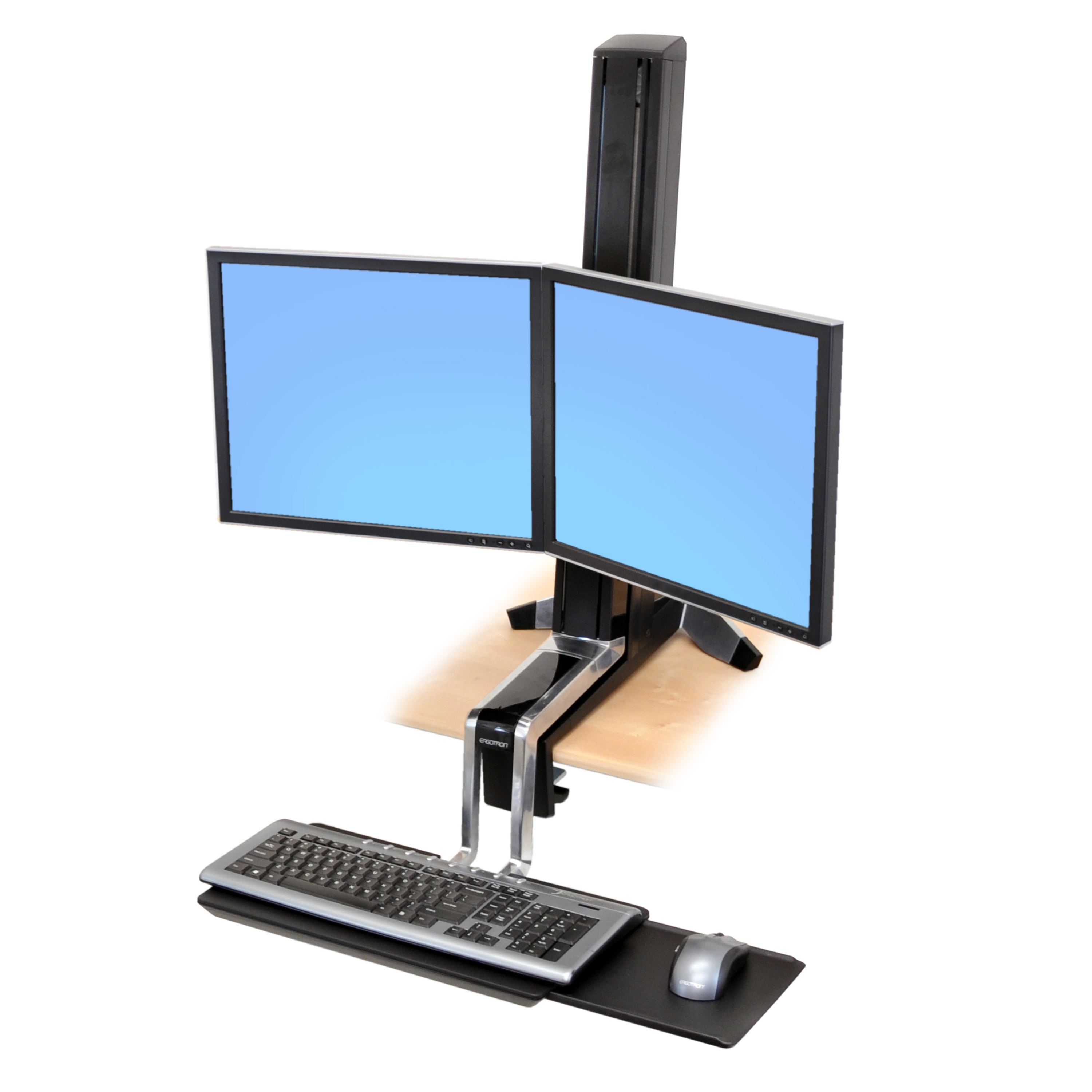 Sit Stand Workstation Workfit S Dual Monitor Standing Desk