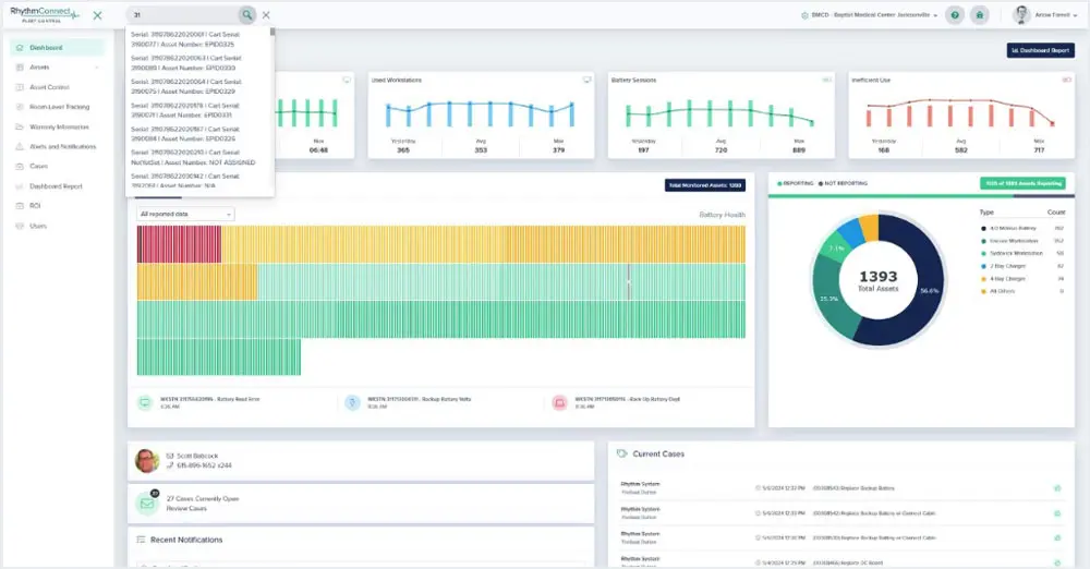 Tableau de bord Fleet Control